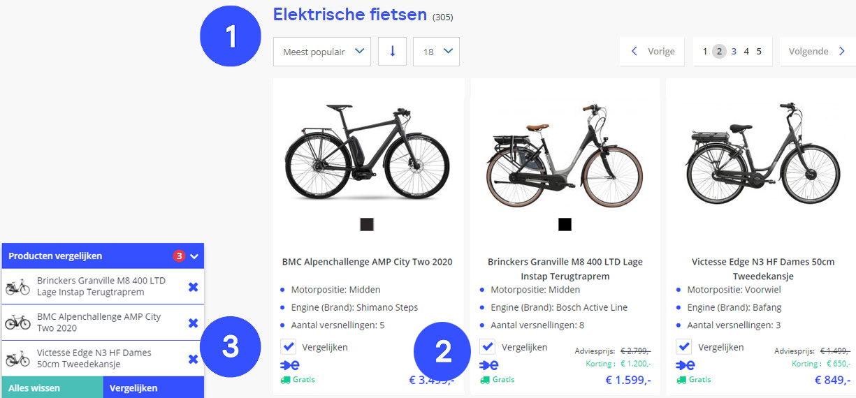 Accor Verkleuren overloop E-bikes vergelijken | Fietsenwinkel.nl